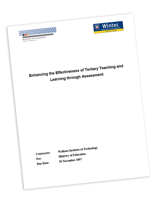Enhancing the Effectiveness of Tertiary Teaching report cover