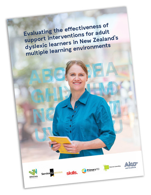 Evaluating the effectiveness of support interventions for adult dyslexic learners report cover