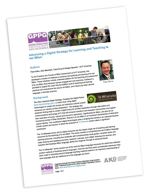 Advancing a Digital Strategy for Learning and Teaching te reo Māori report cover
