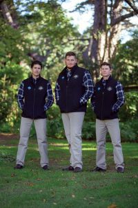 Three flatmates who competed in the 2017 Young Farmer of the Year competition.