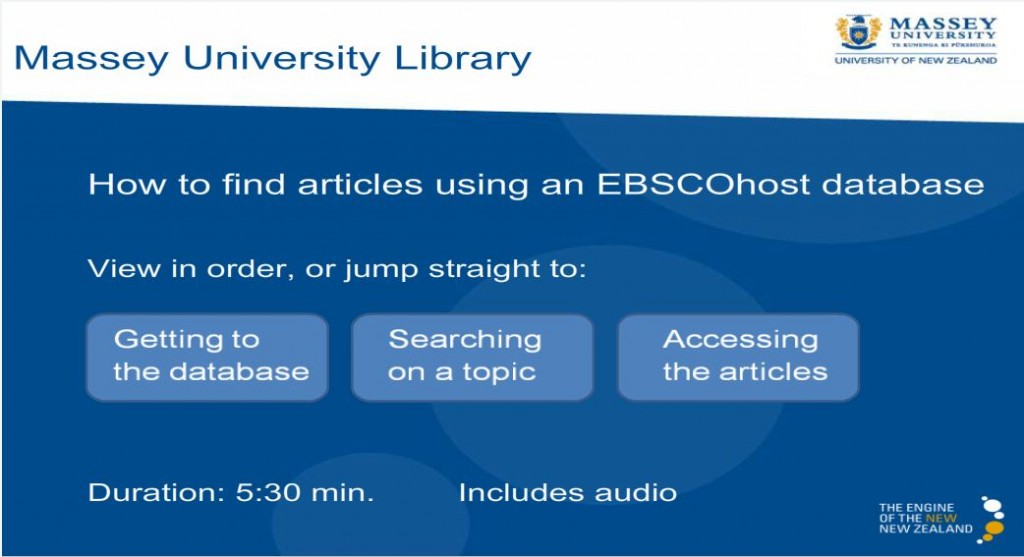 How to find articles using an EBSCOhost database