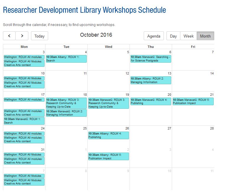 RDLW schedule