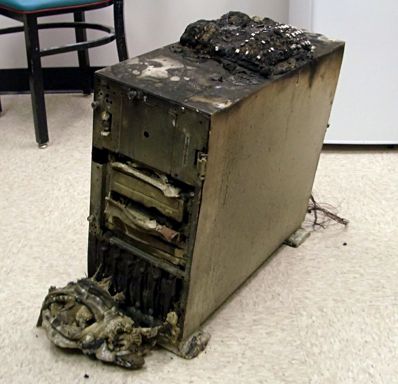Melted computer