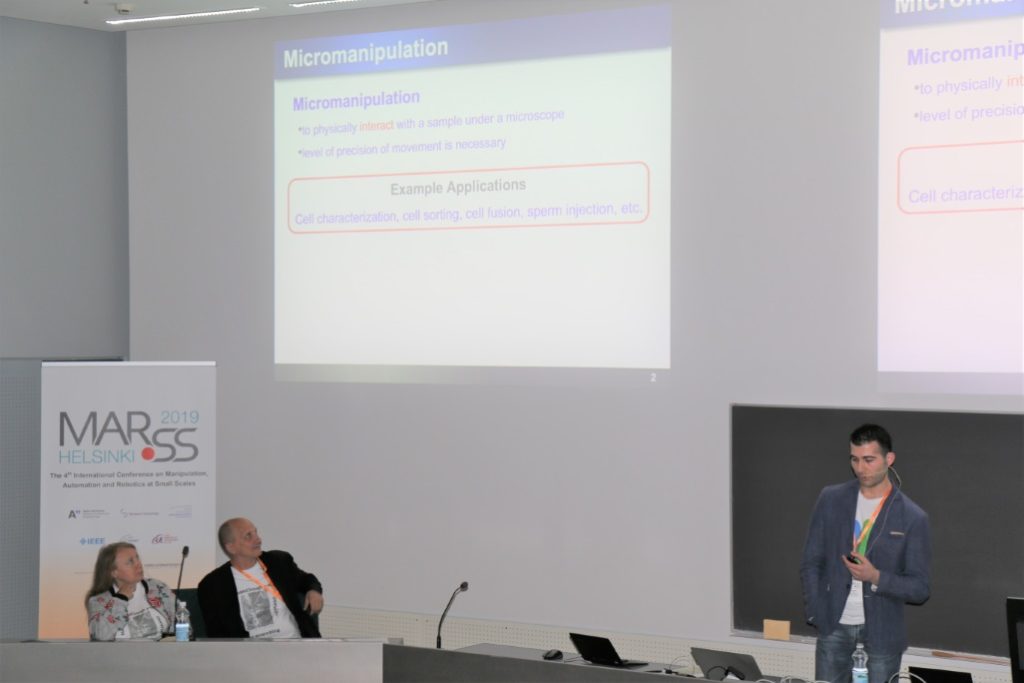 Ebu presents "Contact micromanipulation in 3D" at MARSS 2019